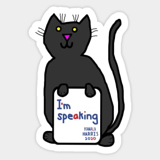 Kamala Harris Support Cats VP Debate Quotes Im Speaking Sticker